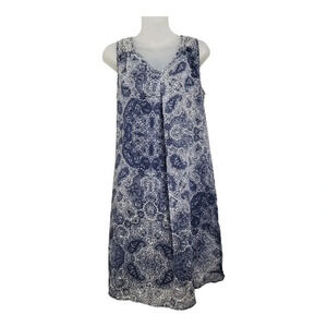 Vintage blue and white dress size  8